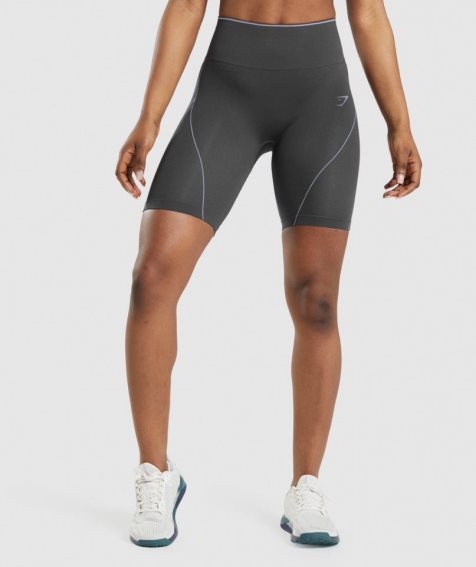 Women's Gymshark Apex Seamless High Rise Shorts Black | CA 831D5N